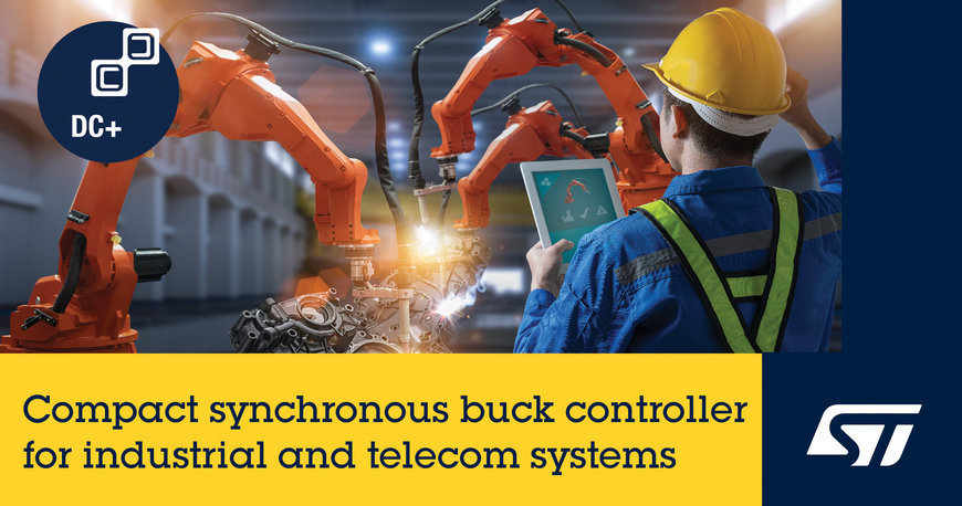 Small and flexible synchronous buck controller from STMicroelectronics handles extreme step-down ratios